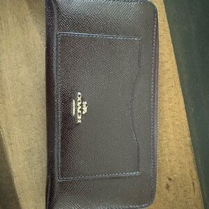 Coach Large Dark Plum Wallet